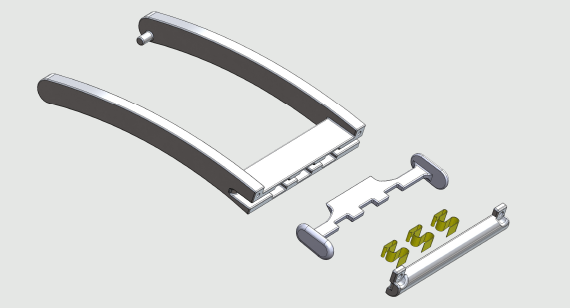 CAD file illustration of Whoop Inc wearable device manufactured by Brazil Metal Parts