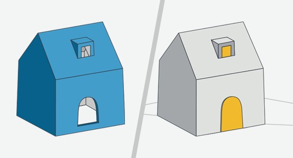 Illustration of molding a box