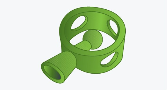 ABS-like plastic 3D-printed part illustration printed by Brazil Metal Parts