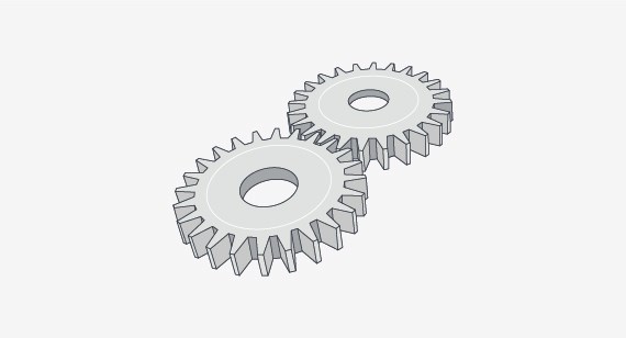 molded plastic gears illustration of friction and wear