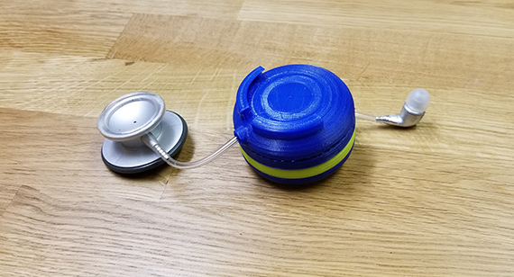 machined prototype for stethoscope