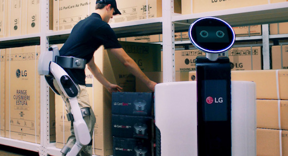 LG recently introduced its wearable robot product.