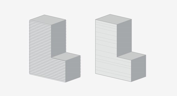 illustration of surface finish on DMLS part