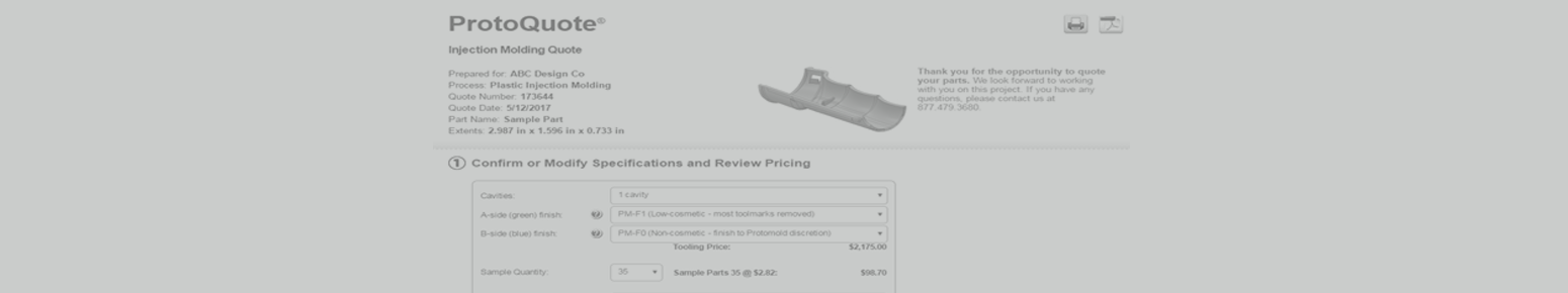 real-time pricing on injection molding quote